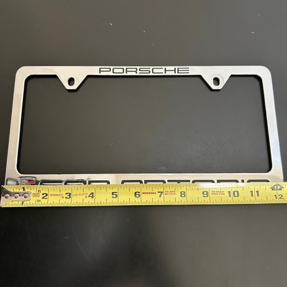 Porsche Polished Steel License Plate Holder. Vintage. - Picture 8 of 9